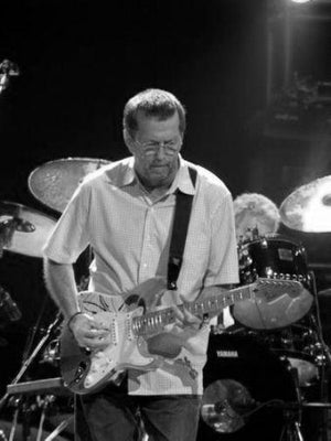 Eric Clapton black and white poster