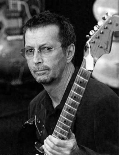 Eric Clapton black and white poster