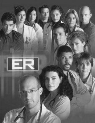 Er black and white poster