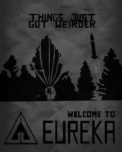 Eureka black and white poster