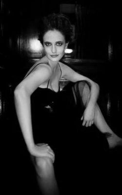 Eva Green black and white poster