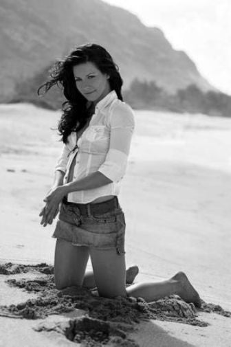 Evangeline Lilly black and white poster