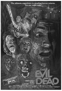 Evil Dead black and white poster