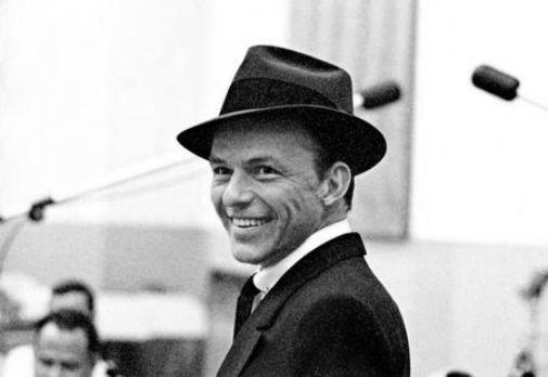 Frank Sinatra black and white poster