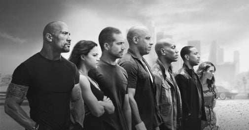 Furious 7 Black and White Poster 24