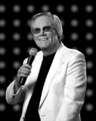 George Jones black and white poster