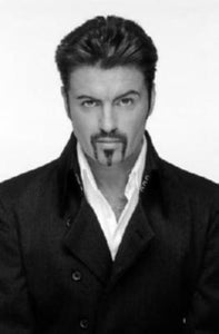 George Michael black and white poster