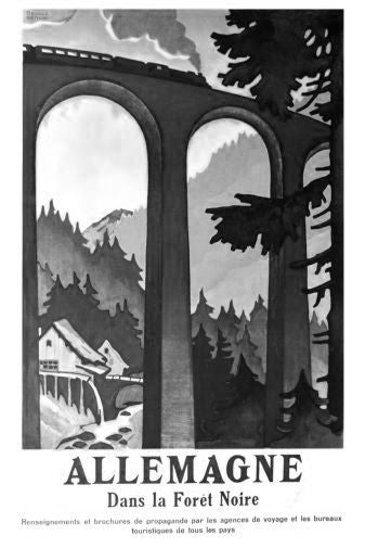 Germany Black Forest Poster Black and White Mini Poster 11