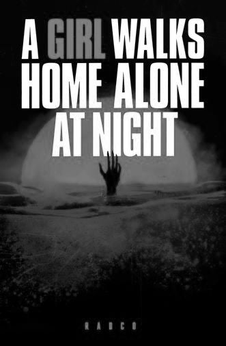 Girl Walks Home Alone A Black and White Poster 24