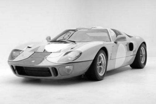 Ford GT40 Automobile Poster Black and White Poster On Sale United States