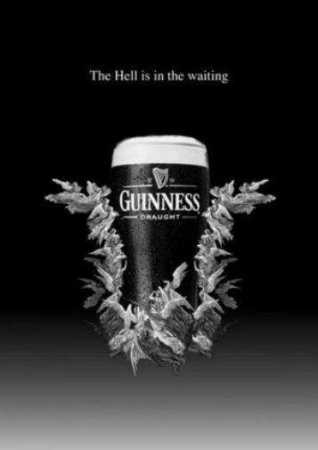 Guinness black and white poster