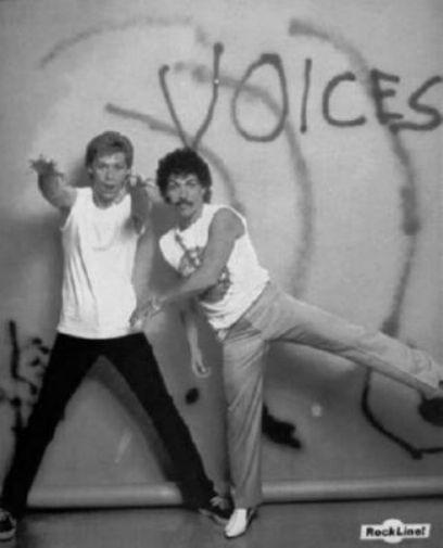Hall And Oates black and white poster
