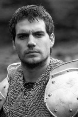 Henry Cavill black and white poster