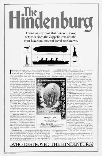 Hindenburg The black and white poster