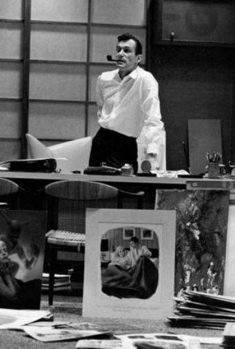 Hugh Hefner black and white poster