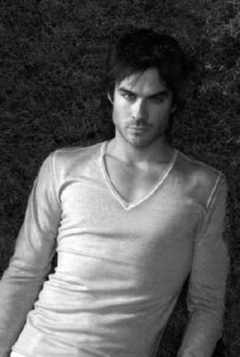 Ian Somerhalder black and white poster