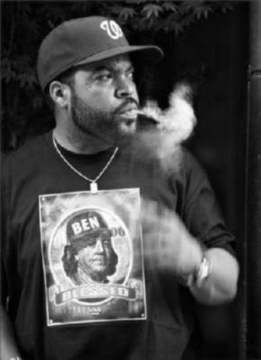 Ice Cube black and white poster