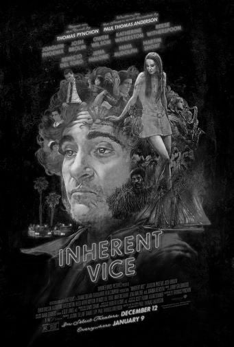 Inherent Vice Black and White poster for sale cheap United States USA