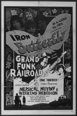Iron Butterfly Poster Black and White Poster On Sale United States