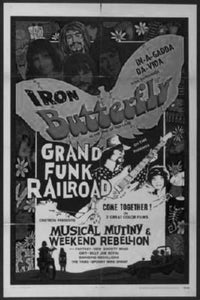 Iron Butterfly Poster Black and White Mini Poster 11"x17"