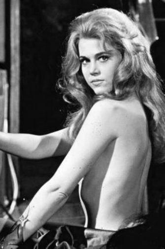 Jane Fonda black and white poster