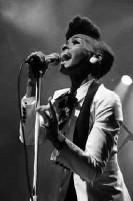 Janelle Monae black and white poster