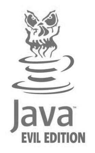 Java Evil Edition black and white poster