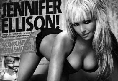 Jennifer Ellison black and white poster