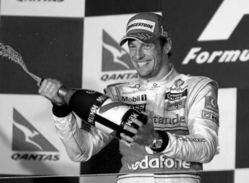 Jenson Button poster Black and White poster for sale cheap United States USA