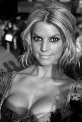 Jessica Simpson black and white poster