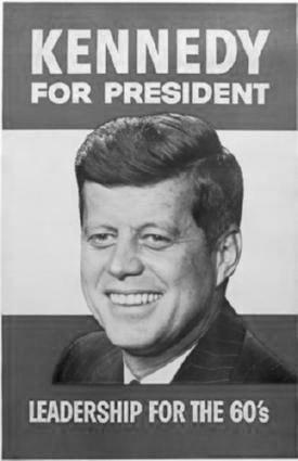 John F Kennedy black and white poster