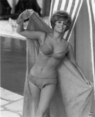 Jill St. John black and white poster