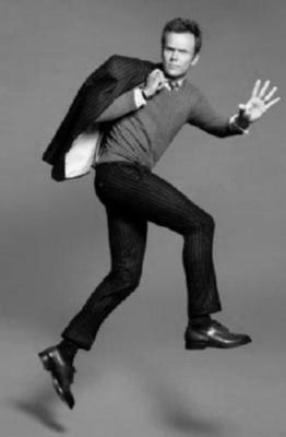 Joel Mchale black and white poster