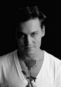 Johnny Depp black and white poster