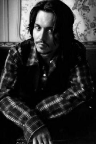 Johnny Depp black and white poster