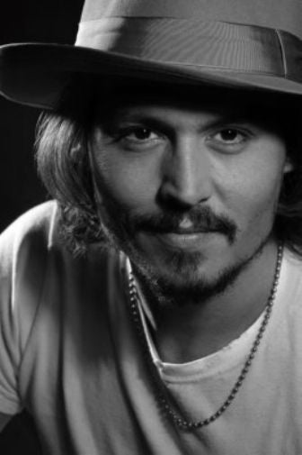 Johnny Depp Poster Black and White Mini Poster 11