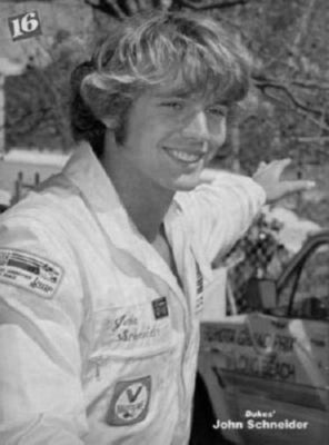 John Schneider black and white poster