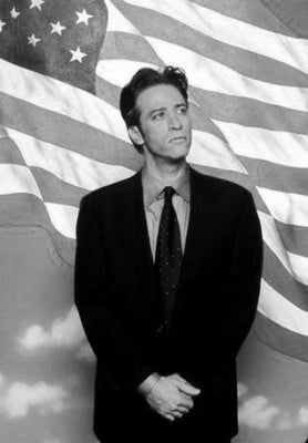 Jon Stewart Black and White Metal Poster Choose Style The Poster Depot