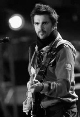 Juanes black and white poster