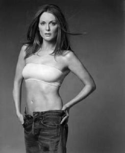Julianne Moore black and white poster