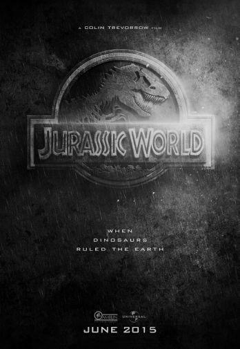 Jurassic World black and white poster