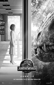 Jurassic World Black and White poster for sale cheap United States USA