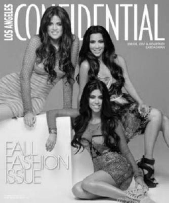 Kardashians Magazine Cover Black and White Metal Poster Choose Style The Poster Depot
