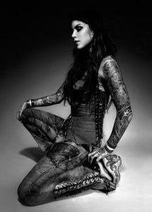 Kat Von D black and white poster