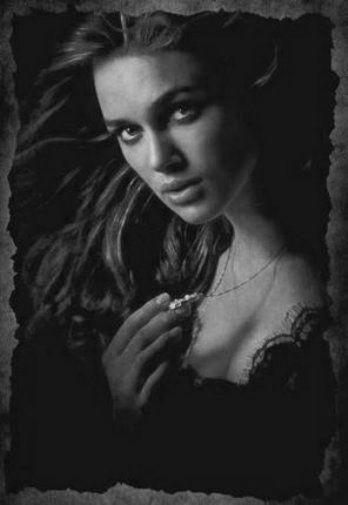 Keira Knightley black and white poster