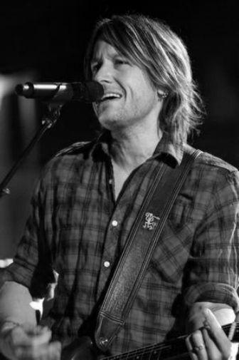 Keith Urban black and white poster