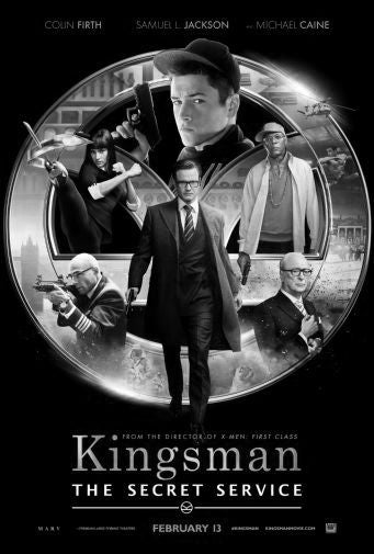 Kingsman Black and White Poster 24
