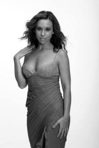 Lacey Chabert black and white poster