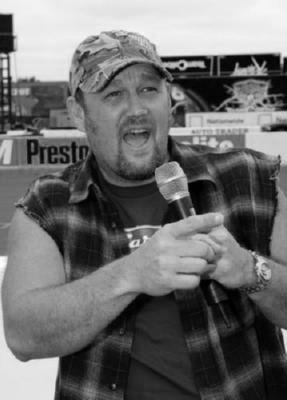 Larry The Cable Guy black and white poster