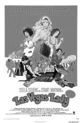 las vegas lady Black and White Poster 24x36 The Poster Depot
